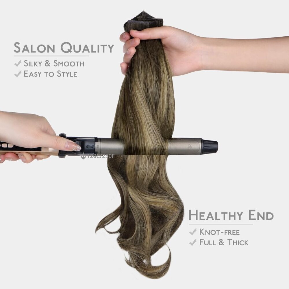 Invisi Edge Tape in Hair Extensions Human Hair, 14 Inch 50g 20pcs Balayage Choco - Picture 6 of 9